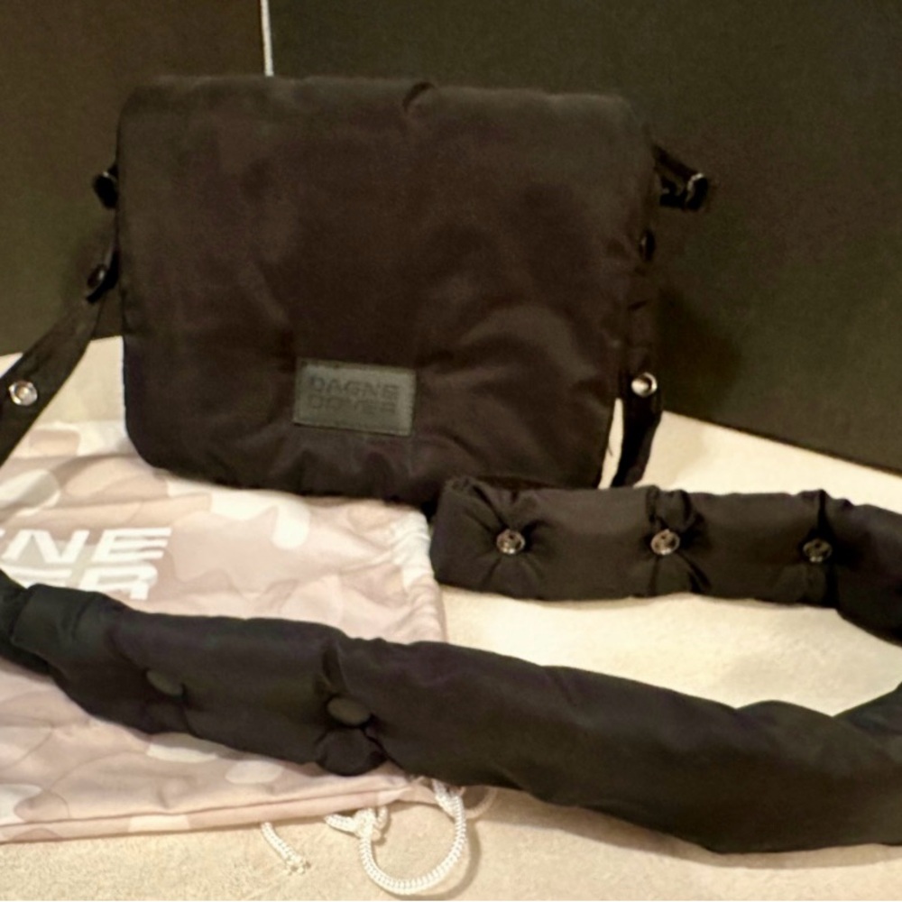 Dagne Dover Black Kitty Crossbody Puffer Bag